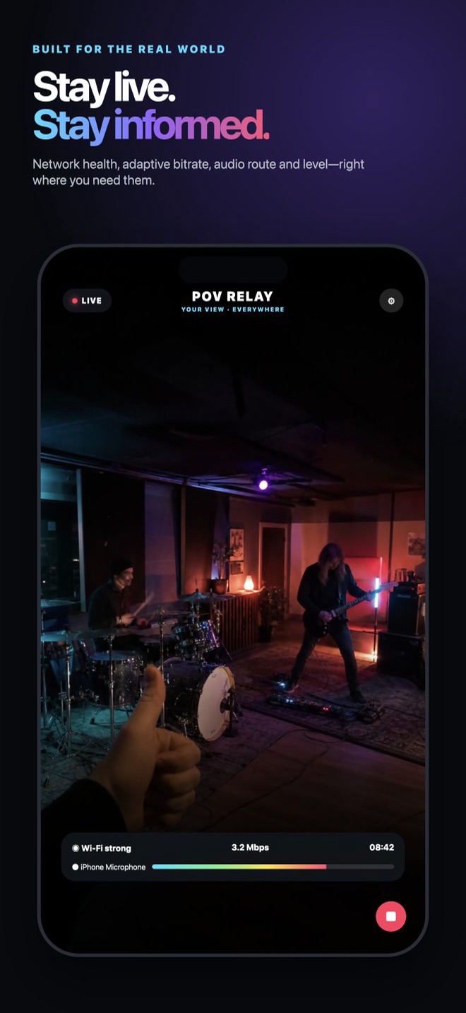 POV Relay network and audio status