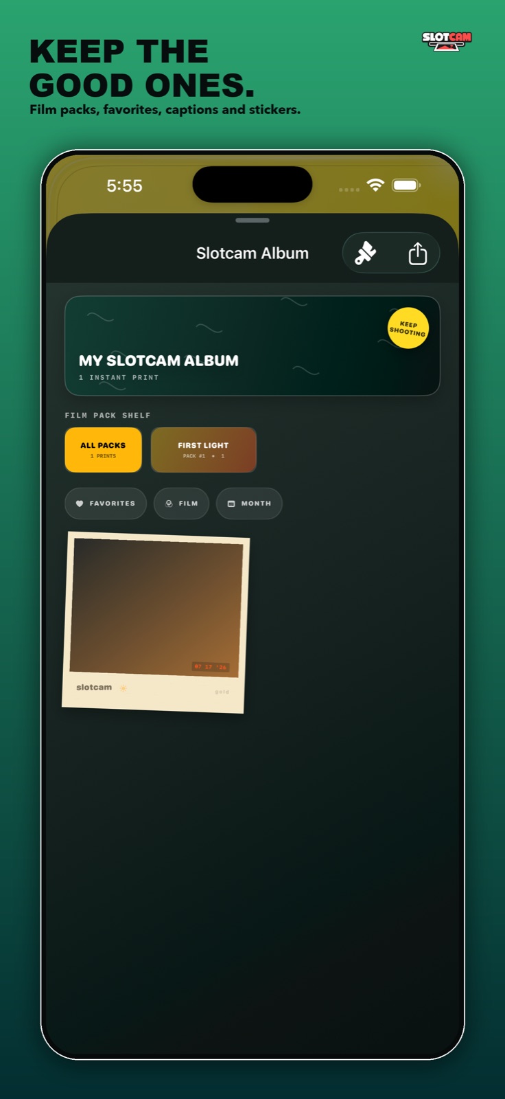 Slotcam private instant photo album